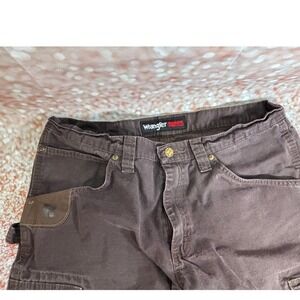 Wrangler Riggs Workwear Men's Brown Cargo Pants Utility Work Outdoor 34x30